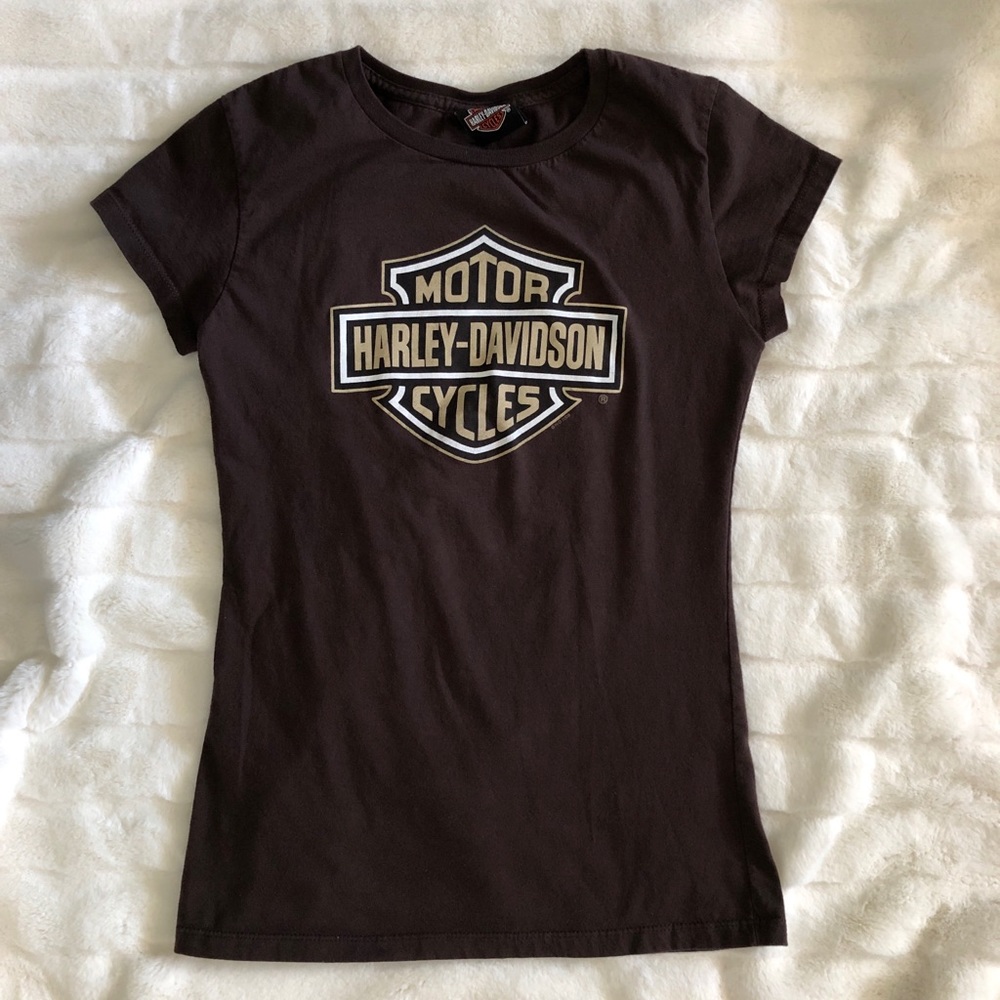 Harley-Davidson Tee, Brown, Sz Large